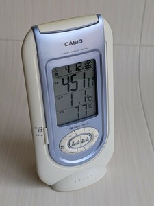 少し難あり CASIO 電波時計 デジタル DQD-600J カシオ 温度 湿度 目覚まし時計　スヌーズ　湿度計　温度計