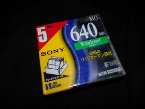 ■SONY 3.5型 MOディスク 5枚 640MB Windowsフォーマット 5EDM-640CBD ■　G52