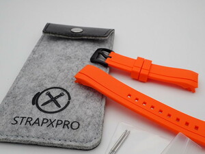 STRAPXPRO SEIKO NEW MONSTER用　ラバーバンド　MX1A-20-O オレンジ