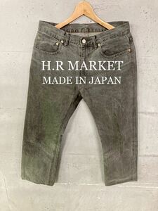 H.R MARKETグレーセルビッチデニム！日本製！赤耳！