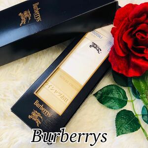 Burberrys バーバリー BURBERRY メンズ 男性 紳士ワイシャツ Yシャツ 生地 白 綿100% 綿 ビジネス 新品未使用 仕立て券付き 仕立て布 