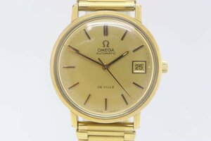 【ト足】CBZ01CAA4S オメガ OMEGA デビル DE VILLE デイト メンズ 腕時計 自動巻 動作確認済み