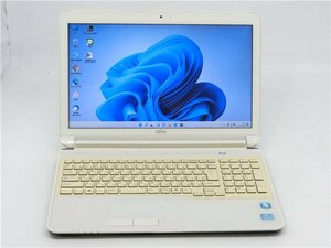 最新Win11Pro/カメラ内蔵/15型/ノートPC/新品SSD512/8GB/2世代i7/FMV　FUJITSU　AH77/G　新品無線マウス MS　Office2021ProPlus搭載