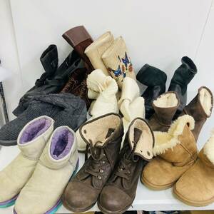 【1円スタート】UGG アグー 他 ムートンブーツ まとめ 刺繍 ロングブーツ ショートブーツ ニットブーツ レディース 1スタ おまとめて(S4)