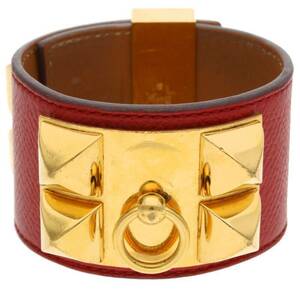 エルメス HERMES Collier de Chien コリエドシアンレザーブレスレット 中古 BS55