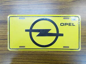 オペル OPEL　91J-2935　メタルプレート ナンバープレート型 外車 雑貨 アルミ インテリア サイン ステッカー 送料370円 