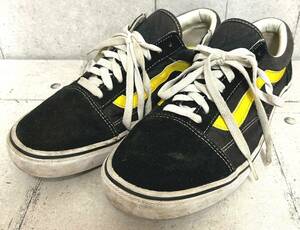 VANS バンズ OLD SKOOL オールド スクール 黒×黄 メンズシューズ 28.0cm ハーフキャブ スエード×キャンバス クラシックライン 現状品