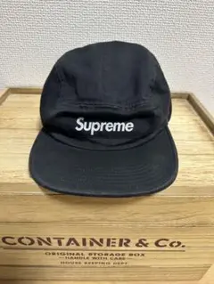 supreme black camp cap黒