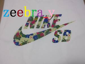 花柄 白 L 送料185円 新品 Tシャツ Lサイズ NIKE SB 半袖Tシャツ 未使用 タグ付き ナイキ AIR 半袖 TEE ホワイト メンズ スウッシュ