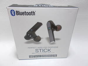 エール 完全ワイヤレスイヤホン STICK イヤフォン 黒 Bluetooth earphone 通話可能　a-6