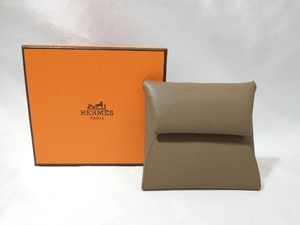 HERMES エルメス レザー U M※※※0 O※ コインケース エトゥープ 財布 店舗受取可