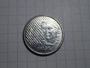 ブラジル共和国 10センタボ(0.10 BRL)ステンレス貨 1996年 270 コイン 世界の硬貨 解説付き