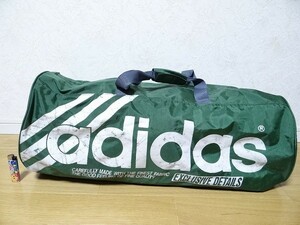 80年代 ビンテージ ACE製 アディダス adidas ボストンバッグ スポーツバッグ レトロ 当時物 緑色