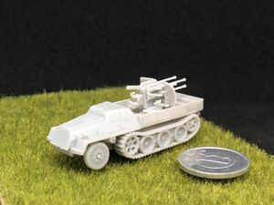 1/144レジンキット　未塗装 WWⅡドイツ軍　戦車　SWS　重国防軍牽引車　四連装対空砲　搭載　ワールドタンクミュージアム【同梱可能】1010