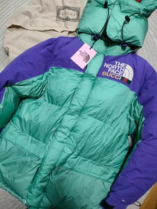 新品 未使用 GUCCI THE NORTH FACE コラボ ダウンジャケット L パープル グッチ ノースフェイス メンズ 国内正規 2022年発売コレクション 