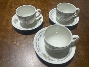 WEDGWOOD ウェッジウッド カップ ソーサー ピーターラビット　3組