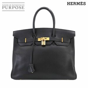 エルメス HERMES バーキン35 ハンド バッグ アルデンヌ ブラック □G刻印 ゴールド 金具 Birkin 35 90232130