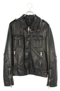 ディオールオム Dior HOMME 06AW 6HH5047001 サイズ:46 L ZIP ジップアップレザージャケット 中古 SB01