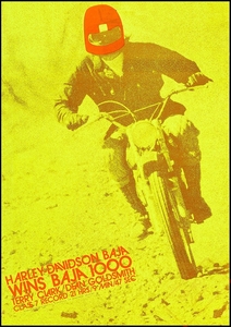 A2サイズポスター★1971 ハーレーダビッドソン Baja 100（42cm×59.4cm）★Harley Davidson/ダートバイク/オフロード