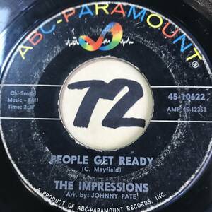 試聴 THE IMPRESSIONS PEOPLE GET READY / I’VE BEEN TRYING 両面VG 