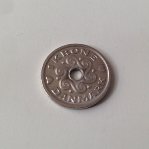 デンマーク 1 クローネ 1995年 1枚 ★ 北欧 通貨 コイン ハート