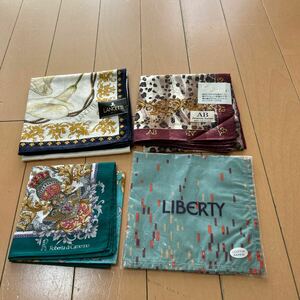 新品未使用ブランドハンカチまとめ売り4枚セット　LANCETTI AMANDA BELLAN LIBERTY Roberta di camerino