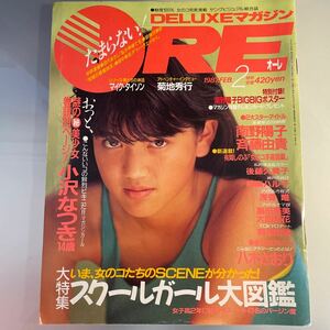 ORE DELUXEマガジン オーレ 1987.2 北原美枝(かわいさとみ)3p 井上麻美4p 八木さおり6p 斉藤啓子 南野陽子 斉藤由貴 島田奈美 有間しのぶ