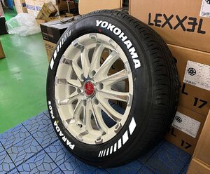 【車検対応】ハイエース200系 17インチ 215/60R17 タイヤホイール4本セット BD12 ヨコハマ パラダ ホワイトレター 新品 サマータイヤ