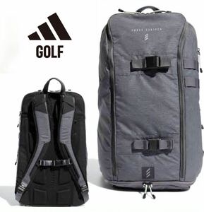 □z054新品【フリーサイズ】ダークグレーアディダス ゴルフ adidas GOLF 新品 ADICROSS シューズ収納 ヘザー バックパック リュックサック