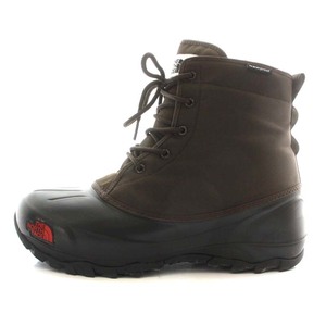 ザノースフェイス THE NORTH FACE Snow Shot 6 スノーブーツ ショートブーツ 防水 レースアップ ロゴ US8 26cm 茶色 NF51564Z