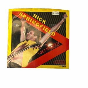 PICTURE SLEEVE ONLY - Rick Springfield I Get Excited 45 RPM バイナル Record Vintage 海外 即決