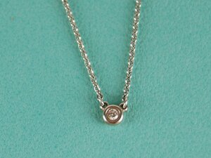 【USED/B】Tiffany＆coティファニー■バイザヤード1Pダイヤネックレス■Sv925シルバー