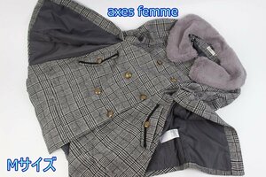 axes femme アクシーズ ファム 3WAY 襟 ケープコート グレー Mサイズ TS441X29 女性王アウター トップス R2312-040