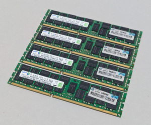 1333MHz 16GB 4枚組 合計 64GB MacPro用メモリー 2009 2010 2012モデル用 240pin DDR3 10600R RDIMM ECC 動作確認済 #0516A