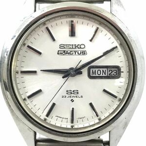 SEIKO セイコー 5ACTUS 5アクタス SS 腕時計 6016-7480 自動巻き 機械式 オートマティック アナログ ラウンド シルバー カレンダー 動作OK