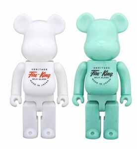 ★希少★新品★ベアブリック 400% BE@RBRICK BE@RBRICK FireKing WHITE/JADE-ITE 2個セット MEDICOMTOY 千秋 bape kaws