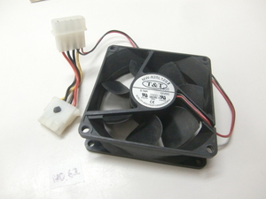 PCケースファン CPUファン T&T　MW-825L 12SⅡ DC12V 0.14A 8cm×8cm 高さ2.5cm 　クーラー 冷却装置　　No62