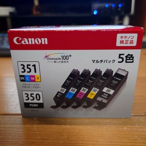 Canon 純正品☆インク カートリッジ☆5色マルチパック☆BCI-351+350/5MP☆取付期限 2025.10☆即日発送☆