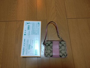 コーチ COACH ピンク 小物 小銭 入れ 使用感あり