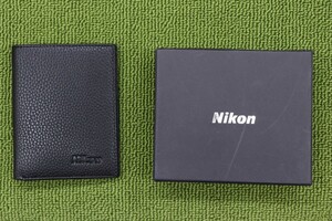 レア非売品未使用 NIKON ニコン カードケース 財布 ブラック 黒 PUレザー 合成皮革 管理No5Em