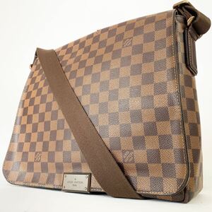 １円 LOUIS VUITTON ルイヴィトン ダミエ ディストリクトMM ショルダーバッグ N41212 メッセンジャーバッグ