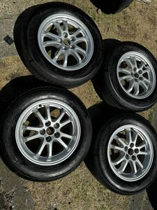 トヨタプリウス50系タイヤ付ホイール4本セット195/65-15 6.5J+40pcd100バリ山 9.5分溝あり新品に近いです。製造年2023 3本2022が1本