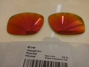 P刻印入り！処分価格！★オークリー スリバー用 カスタム偏光ハイグレードレンズ　OAKLEY SLIVER MIDNIGHT SUN Color Polarized★