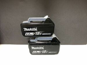 2個 マキタ 動作品 Makita 純正 Li-ion バッテリー BL1860B 6.0Ah 18V 雪マーク インパクト # BL1850 BL1860 BL1460 80 検索ワード 美品