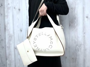 極美品 新品同様 STELLA McCARTNEY ステラマッカートニー ステラロゴ ハンドバッグ ショルダーバッグ バッグ エコレザー 2WAY 70683Y