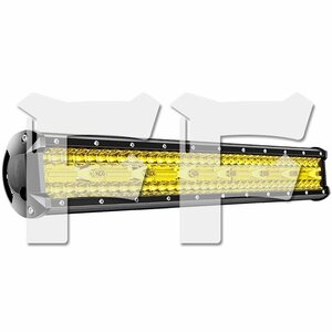 20インチ LED ワークライト 作業灯 420W イエロー 1個 照明 トラック SUV ボート 建設機械 工事現場 12V/24V兼用 SM420W 新品