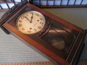 《和》セイコー 精工舎 　掛け時計 ゼンマイ時計 稼動品 昭和レトロ アンティーク 日本製 木製