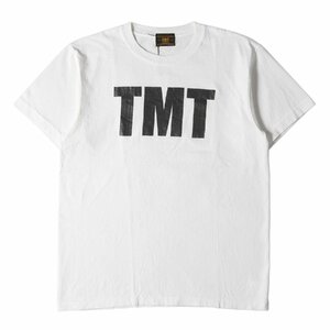 新品 TMT ティーエムティー Tシャツ サイズ:M 22AW ブランドロゴ ヘビーウェイト クルーネック Tシャツ HEAVY JERSEY S/SL TEE ホワイト