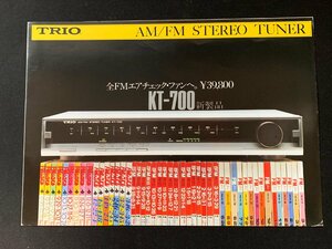 ▼カタログ TRIO AM/FM STEREO TUNER 昭和56年3月20日発行