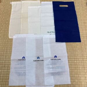 ホテル日航大阪 ホテル日航 日航ホテル ニューオータニ スリッパ 袋 巾着 ポーチ まとめて 大量 アメニティ 高級ホテル グッズ ANA 収納袋